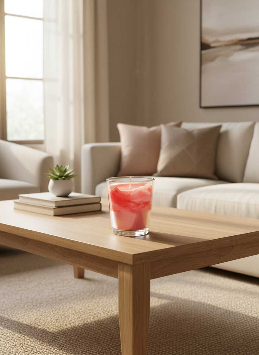 Vela Marmoleada Aromática - Cera de Soja Artesanal